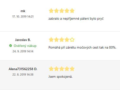 Canephron - zkušenosti, zdroj: eshop Česká lékárna